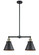 Franklin Restoration LED Island Pendant in Black Antique Brass (405|209-BAB-M13-BK-LED)