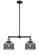 Franklin Restoration Two Light Island Pendant in Black Antique Brass (405|209-BAB-G73)