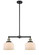 Franklin Restoration Two Light Island Pendant in Black Antique Brass (405|209-BAB-G71)