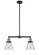 Franklin Restoration Two Light Island Pendant in Black Antique Brass (405|209-BAB-G62)
