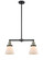 Franklin Restoration Two Light Island Pendant in Black Antique Brass (405|209-BAB-G61)