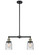 Franklin Restoration Two Light Island Pendant in Black Antique Brass (405|209-BAB-G54)