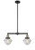 Franklin Restoration Two Light Island Pendant in Black Antique Brass (405|209-BAB-G532)