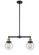 Franklin Restoration LED Island Pendant in Black Antique Brass (405|209-BAB-G204-6-LED)