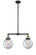 Franklin Restoration LED Island Pendant in Black Antique Brass (405|209-BAB-G202-8-LED)