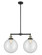 Franklin Restoration LED Island Pendant in Black Antique Brass (405|209-BAB-G202-12-LED)