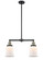 Franklin Restoration Two Light Island Pendant in Black Antique Brass (405|209-BAB-G181)