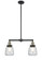 Franklin Restoration Two Light Island Pendant in Black Antique Brass (405|209-BAB-G142)