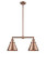 Franklin Restoration Two Light Island Pendant in Antique Copper (405|209-AC-M13-AC)