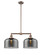 Franklin Restoration Two Light Island Pendant in Antique Copper (405|209-AC-G73-L)
