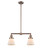 Franklin Restoration Two Light Island Pendant in Antique Copper (405|209-AC-G61)