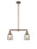 Franklin Restoration Two Light Island Pendant in Antique Copper (405|209-AC-G58)