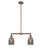 Franklin Restoration Two Light Island Pendant in Antique Copper (405|209-AC-G53)