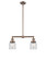 Franklin Restoration Two Light Island Pendant in Antique Copper (405|209-AC-G52)