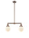 Franklin Restoration LED Island Pendant in Antique Copper (405|209-AC-G201-6-LED)