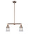 Franklin Restoration Two Light Island Pendant in Antique Copper (405|209-AC-G182S)