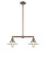 Franklin Restoration Two Light Island Pendant in Antique Copper (405|209-AC-G1)