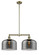 Franklin Restoration Two Light Island Pendant in Antique Brass (405|209-AB-G73-L)