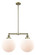 Franklin Restoration LED Island Pendant in Antique Brass (405|209-AB-G201-12-LED)