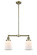 Franklin Restoration LED Island Pendant in Antique Brass (405|209-AB-G181-LED)