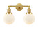 Franklin Restoration Two Light Bath Vanity in Satin Gold (405|208-SG-G201-6)