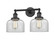 Franklin Restoration Two Light Bath Vanity in Matte Black (405|208-BK-G72)