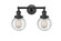 Franklin Restoration LED Bath Vanity in Matte Black (405|208-BK-G204-6-LED)