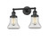 Franklin Restoration Two Light Bath Vanity in Matte Black (405|208-BK-G192)