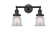 Franklin Restoration Two Light Bath Vanity in Matte Black (405|208-BK-G182S)