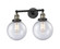 Franklin Restoration Two Light Bath Vanity in Black Antique Brass (405|208-BAB-G204-8)