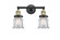 Franklin Restoration Two Light Bath Vanity in Black Antique Brass (405|208-BAB-G182S)