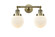 Franklin Restoration Two Light Bath Vanity in Antique Brass (405|208-AB-G201-6)