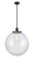 Franklin Restoration One Light Pendant in Matte Black (405|201S-BK-G202-18)