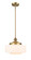 Franklin Restoration One Light Mini Pendant in Brushed Brass (405|201S-BB-G691-12)