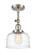Franklin Restoration LED Semi-Flush Mount in Brushed Satin Nickel (405|201F-SN-G713-LED)