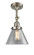 Franklin Restoration One Light Semi-Flush Mount in Brushed Satin Nickel (405|201F-SN-G42)