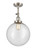 Franklin Restoration One Light Semi-Flush Mount in Brushed Satin Nickel (405|201F-SN-G204-12)
