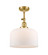 Franklin Restoration LED Semi-Flush Mount in Satin Gold (405|201F-SG-G71-L-LED)