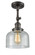 Franklin Restoration One Light Semi-Flush Mount in Oil Rubbed Bronze (405|201F-OB-G74)