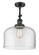 Franklin Restoration One Light Semi-Flush Mount in Matte Black (405|201F-BK-G72-L)