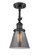 Franklin Restoration One Light Semi-Flush Mount in Matte Black (405|201F-BK-G63)
