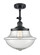 Franklin Restoration One Light Semi-Flush Mount in Matte Black (405|201F-BK-G544)