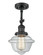 Franklin Restoration One Light Semi-Flush Mount in Matte Black (405|201F-BK-G532)