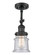 Franklin Restoration LED Semi-Flush Mount in Matte Black (405|201F-BK-G184S-LED)