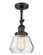 Franklin Restoration One Light Semi-Flush Mount in Matte Black (405|201F-BK-G172)