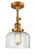 Franklin Restoration One Light Semi-Flush Mount in Brushed Brass (405|201F-BB-G72)