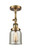 Franklin Restoration One Light Semi-Flush Mount in Brushed Brass (405|201F-BB-G58)