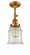 Franklin Restoration LED Semi-Flush Mount in Brushed Brass (405|201F-BB-G182-LED)