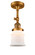 Franklin Restoration One Light Semi-Flush Mount in Brushed Brass (405|201F-BB-G181S)