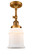 Franklin Restoration One Light Semi-Flush Mount in Brushed Brass (405|201F-BB-G181)